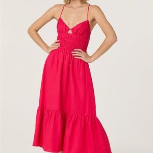 Astr Eleni Fuschia Maxi Dress